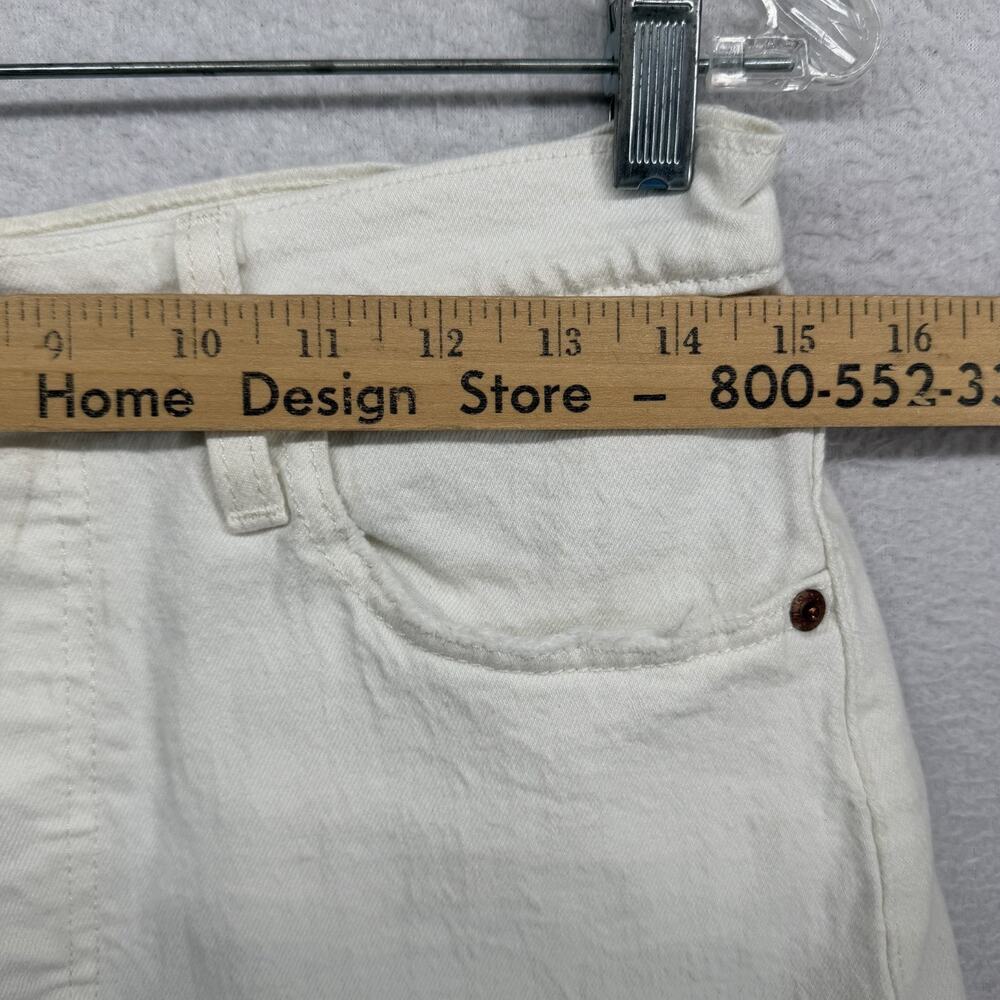 LEVIS Shorts Womens 28 501 Cut Off 3" Frayed Button Fly Denim Cotton White - Picture 11 of 14